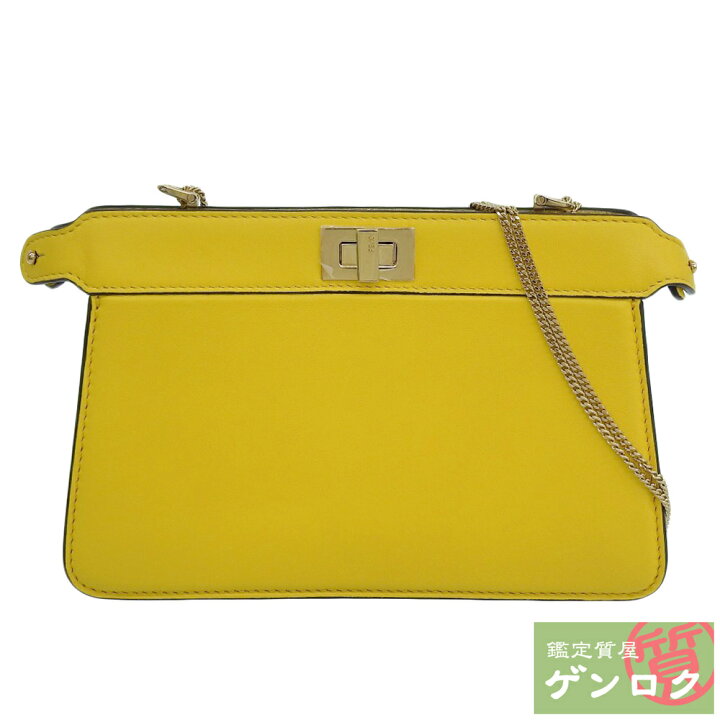 楽天市場】【中古】FENDI フェンディ ピーカブー チェーンショルダー 