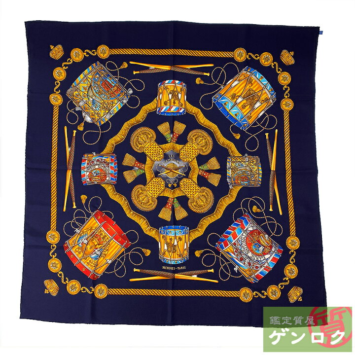 楽天市場】【中古】 HERMES エルメス カレ90 スカーフ シルク 100  