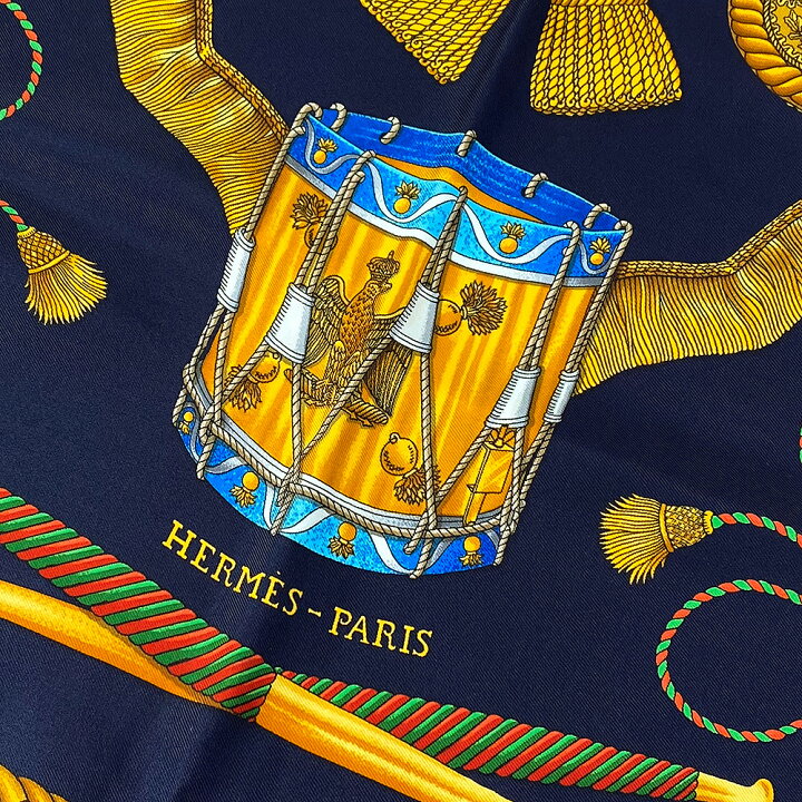 楽天市場】【中古】 HERMES エルメス カレ90 スカーフ シルク 100  