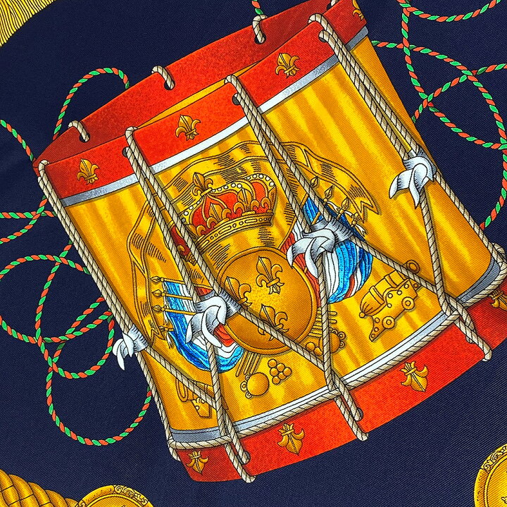 楽天市場】【中古】 HERMES エルメス カレ90 スカーフ シルク 100  