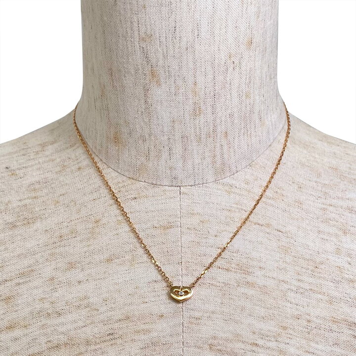 楽天市場】【中古】Cartier カルティエ 2C 1Pダイヤ ネックレス 750PG 