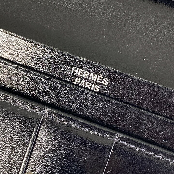 楽天市場】【中古】HERMES エルメス ボックス カーフ ベアン 二つ折り  