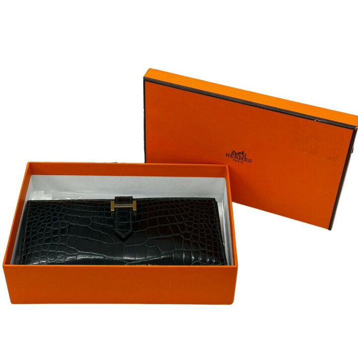 楽天市場】【中古】HERMES エルメス アリゲーター ベアンスフレ 財布 
