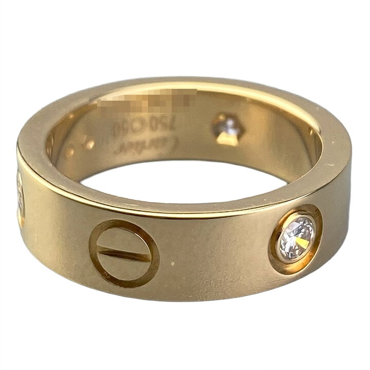 楽天市場】【中古】Cartier カルティエ ハーフダイヤ ラブ リング 750 