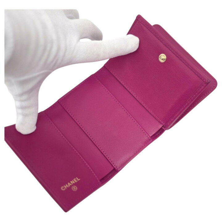 楽天市場】【中古】 シャネル 三つ折り コンパクト財布 三つ折り財布  