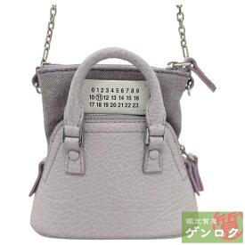 【中古】 メゾン・マルジェラ 5AC 2wayマイクロバッグ ショルダーバッグ 斜め掛け SB3WG0025 RFID キャンバス×レザー ライトパープル（T5166） Maison Margiela【質屋】【代引き手数料無料】