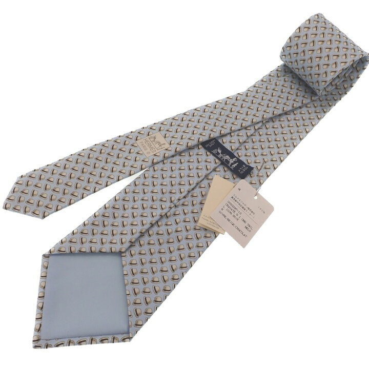楽天市場】【中古】エルメス ネクタイ 水色 帽子柄 美品 シルク 絹 100  