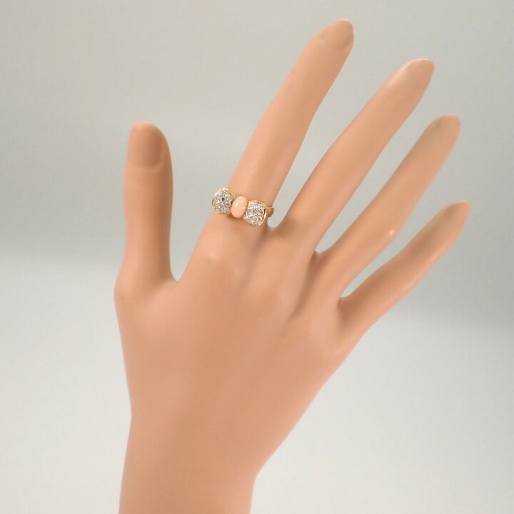 楽天市場】【中古】 ポンテヴェキオ りぼんモチーフ 750(K18) ダイヤ 