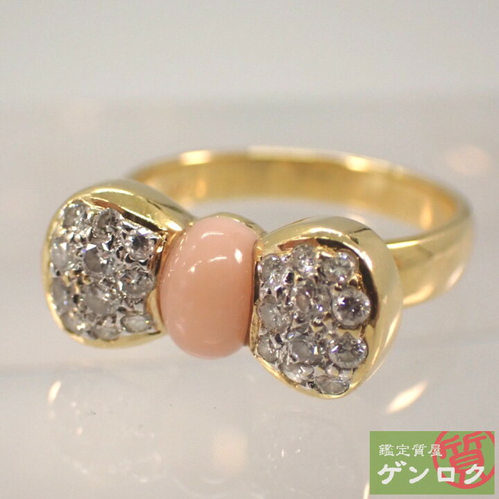 楽天市場】【中古】 ポンテヴェキオ りぼんモチーフ 750(K18) ダイヤ 