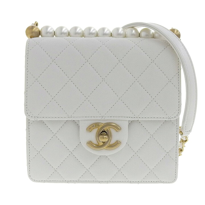 楽天市場】【中古】CHANEL シャネル マトラッセ パール付き ショルダー 