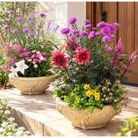 【送料無料】ワンランク上の 季節の寄せ植え 5株寄せ植えセット 花苗 定期購入もできます。