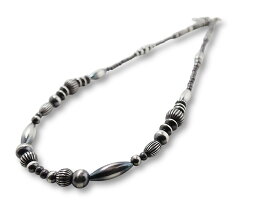 インディアンジュエリー ビーズ ネックレス シルバー925 チェーン ナバホ INCA