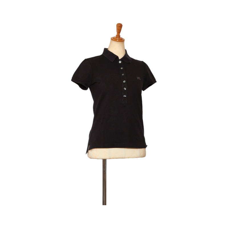 バーバリー ブルーレーベル ポロシャツ サイズ：38 ブラック コットン