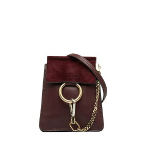 クロエ フェイ ショルダーバッグ ワインレッド レザー レディース Chloe 【中古】