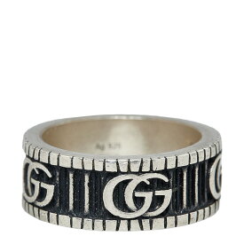 グッチ ダブルG シルバーアクセサリー リング SV925 シルバー メンズ GUCCI 【中古】