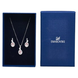 スワロフスキー ピアス ネックレス 2点セット シルバー メタル レディース SWAROVSKI 【中古】