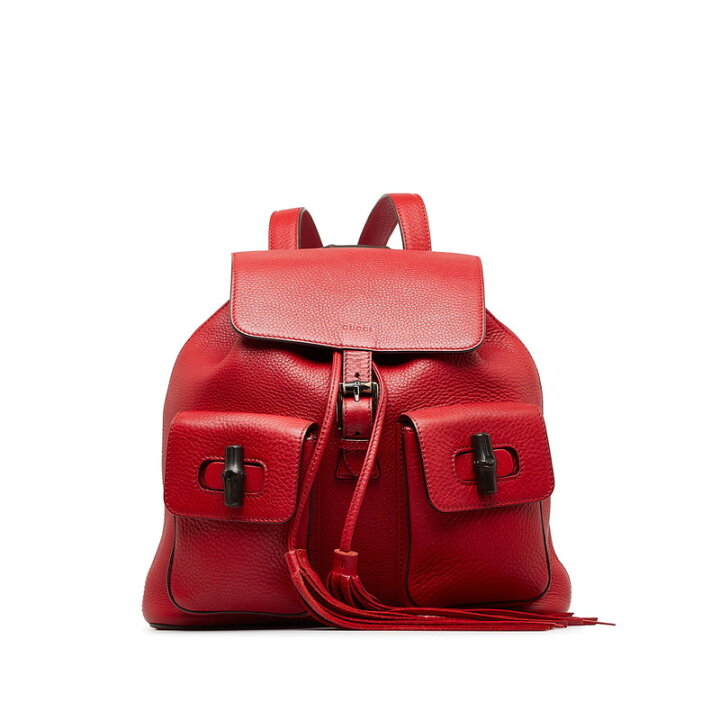 楽天市場】グッチ バンブー リュック バックパック 370833 レッド  