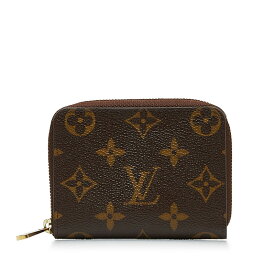 ルイ ヴィトン モノグラム ジッピー コインパース コインケース M60067 ブラウン PVC レザー レディース LOUIS VUITTON 【中古】