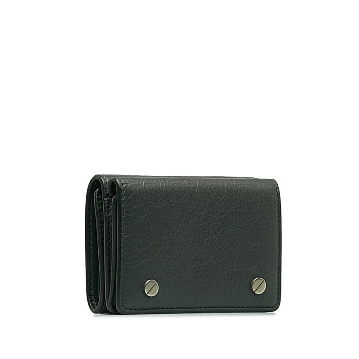 BALENCIAGA 3つ折り ミニウォレット 財布 黒 459069