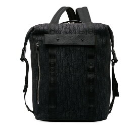 ディオール オブリーク サファリ リュック バックパック 1SFBA093YKY ブラック キャンバス レザー メンズ Dior 【中古】