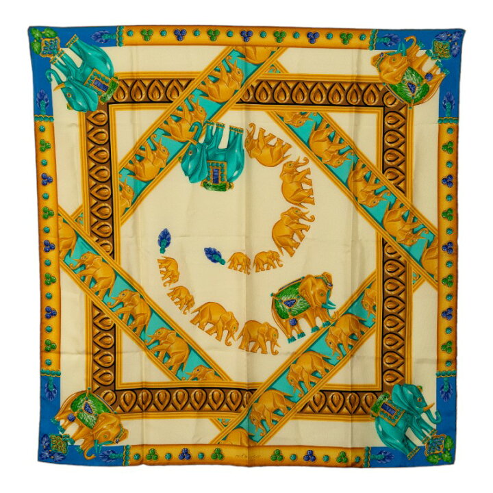 楽天市場】カルティエ マハラジャ 象 宝石 スカーフ ベージュ マルチ  