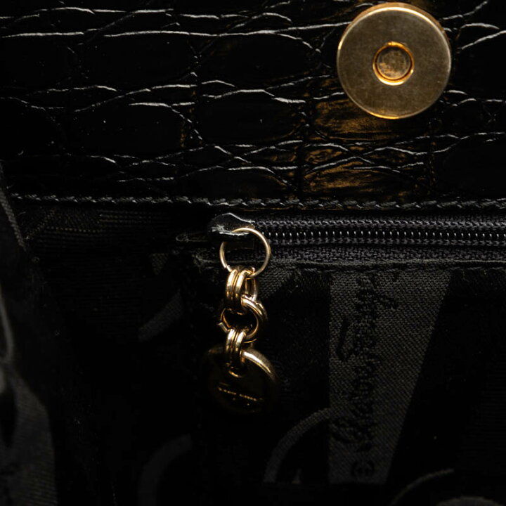 楽天市場】サルヴァトーレフェラガモ ヴァラ リボン クロコ型押し  