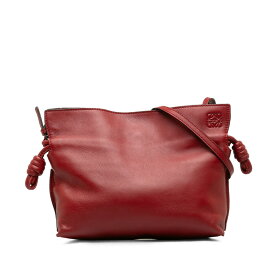 ロエベ フラメンコ クラッチバッグ ショルダーバッグ 2WAY 062024 レッド レザー レディース LOEWE 【中古】