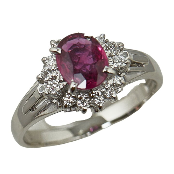 楽天市場】Pt900 プラチナ ルビー0.70ct ダイヤ0.16ct リング 指輪 