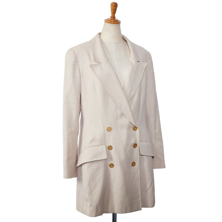 楽天市場】シャネル ロング ダブルテーラードジャケット サイズ：42  