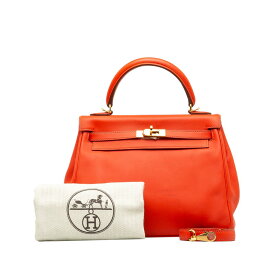 エルメス ケリー25 ハンドバッグ ショルダーバッグ 2WAY ローズジャイプール スイフト レディース HERMES 【中古】