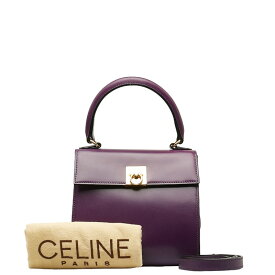 セリーヌ ハンドバッグ ショルダーバッグ 2WAY パープル レザー レディース CELINE 【中古】