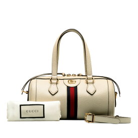 グッチ GGオフィディア ハンドバッグ ショルダーバッグ 2WAY 602577 ホワイト レザー レディース GUCCI 【中古】