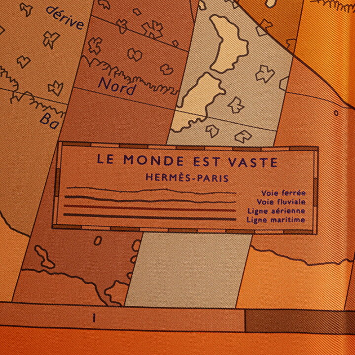 楽天市場】エルメス カレ90 LE MONDE EST VASTE 世界地図 スカーフ 