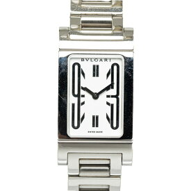 ブルガリ レッタンゴロ 腕時計 RT39S クオーツ ホワイト文字盤 ステンレススチール レディース BVLGARI 【中古】
