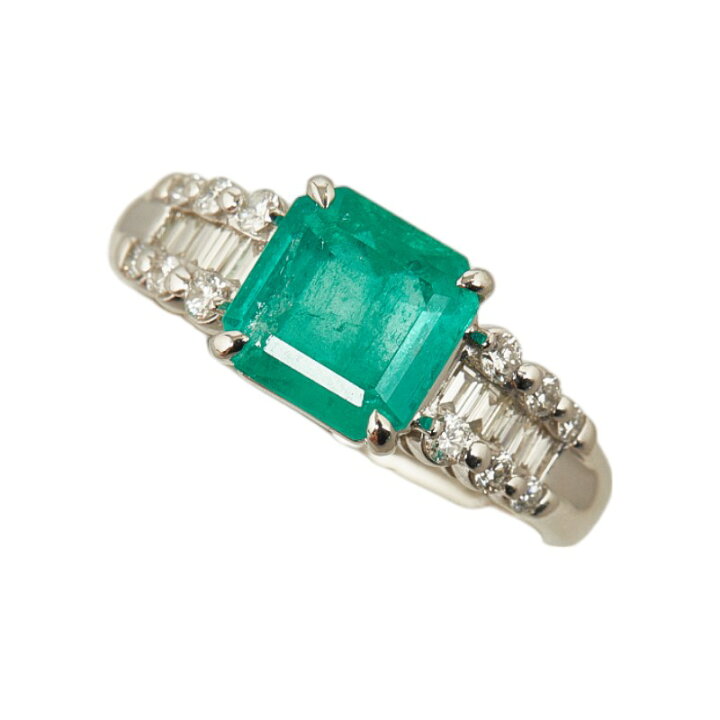 楽天市場】Pt900 プラチナ エメラルド2.181ct ダイヤ0.45ct リング 