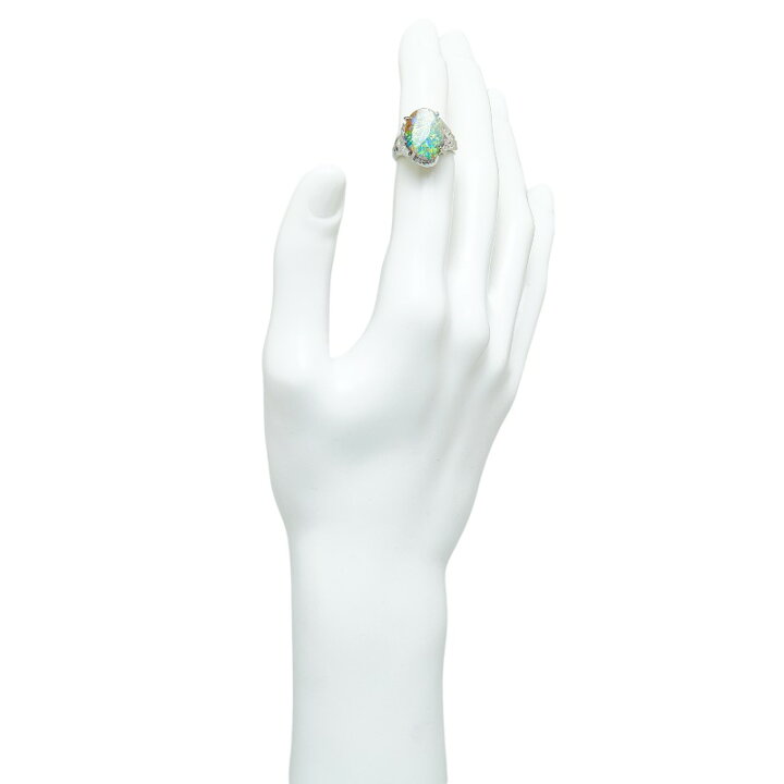 楽天市場】Pt900 プラチナ ボルダーオパール5.80ct ダイヤ0.58ct  