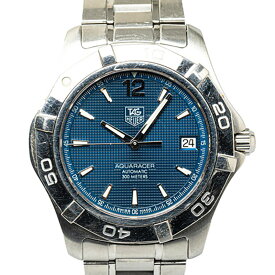 タグホイヤー アクアレーサー 腕時計 WAF2112-0 自動巻き ブルー文字盤 ステンレススチール メンズ TAG HEUER 【中古】