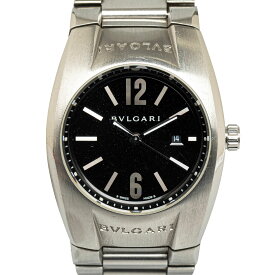 ブルガリ エルゴン 腕時計 EG30S クオーツ ブラック文字盤 ステンレススチール レディース BVLGARI 【中古】
