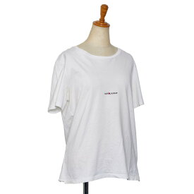 サンローランパリ ロゴ Tシャツ 半袖 サイズ：M ホワイト コットン メンズ SAINT LAURENT PARIS 【中古】