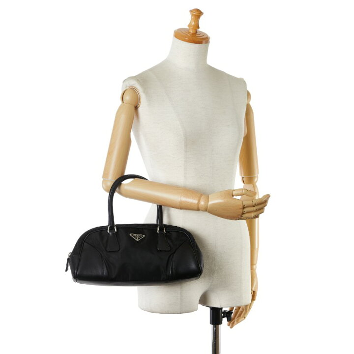 プラダ 三角ロゴプレート ハンドバッグ レザー レディース PRADA 【238  