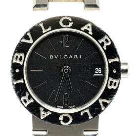 ブルガリ ブルガリブルガリ 腕時計 BB23SS クオーツ ブラック文字盤 ステンレススチール レディース BVLGARI 【中古】