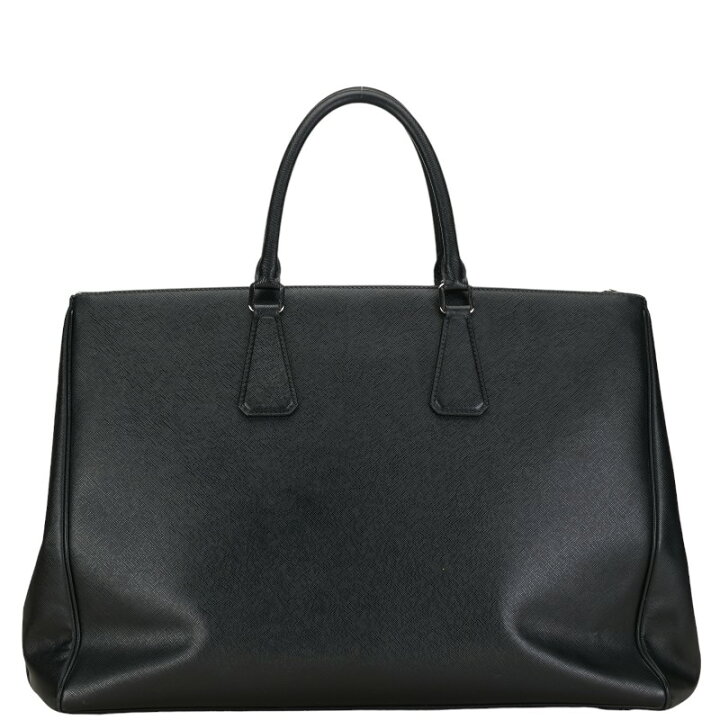 美品 PRADA プラダ サフィアーノ ガレリア 三角ロゴプレート ブルー  