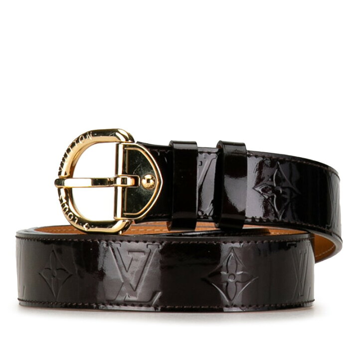 中古】LOUIS VUITTON ベルト ヴェルニ アマラント パテント ユニ ｜ベルト