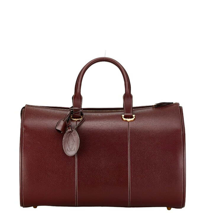Cartier カルティエ ボストンバッグ ワインレッド