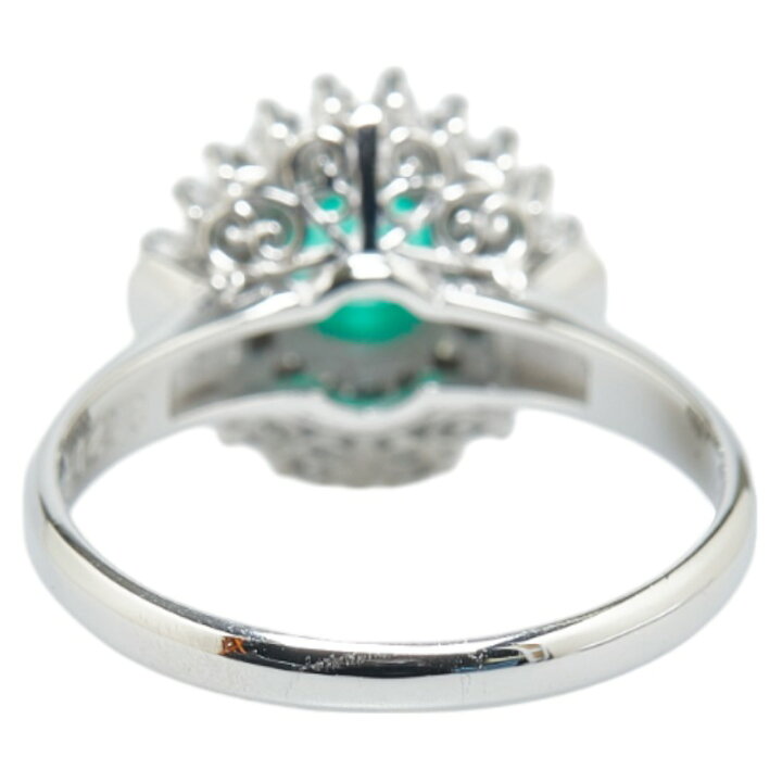 楽天市場】Pt900 プラチナ エメラルド0.52ct ダイヤ0.404ct リング  