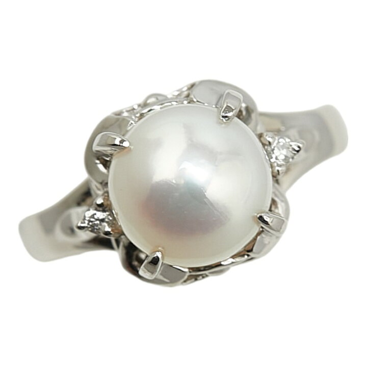 楽天市場】Pt900 プラチナ パール3.8mm ダイヤ0.02ct リング 指輪 