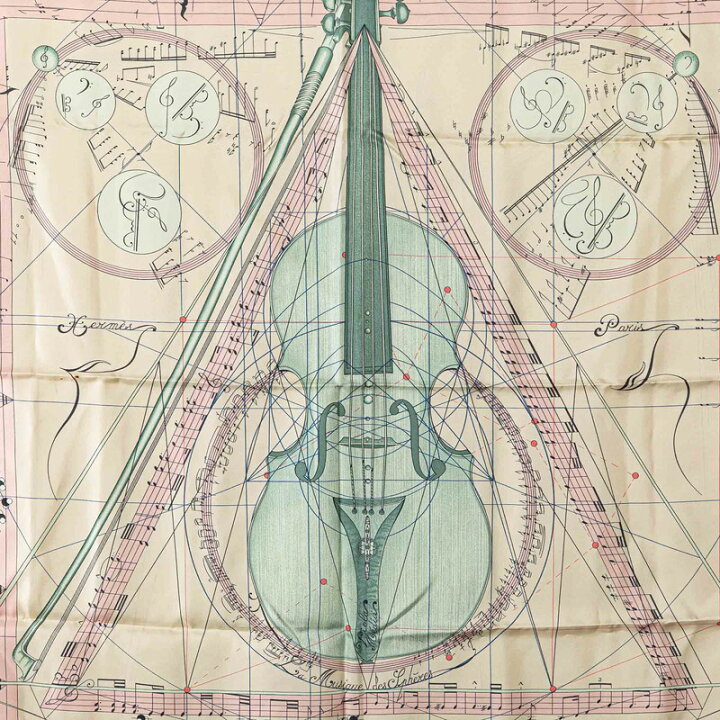 楽天市場】エルメス カレ90 Musique des Spheres 球体が奏でる音楽 
