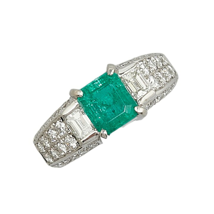 楽天市場】Pt900 プラチナ エメラルド1.515ct ダイヤ1.05ct リング