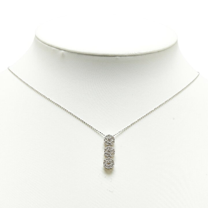 楽天市場】K18WG ホワイトゴールド ダイヤ1.00ct ペンダントネックレス  