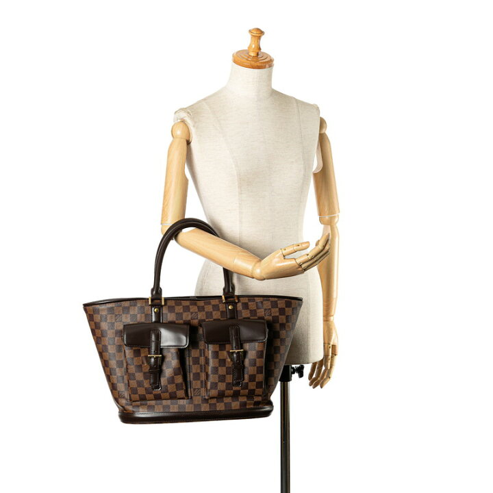 ルイ・ヴィトン LOUIS VUITTON マノスクGM ダミエエベヌ ハンドバッグ  